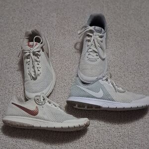 Nike Women's White and Red Sneakers